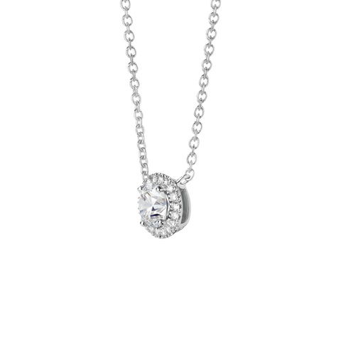 1ct. tw. halo 14k gold pendant necklace - 1ct. tw. halo 14k gold pendant necklace -  The Future Rocks  -    5 