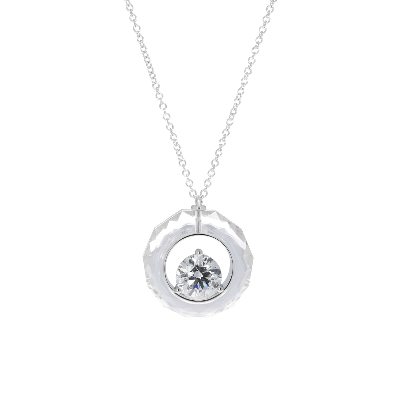  THE NECKLACE - THE NECKLACE -  2ct Round Cut Lab-Grown Diamond IGI Certified -  The Future Rocks -    1 