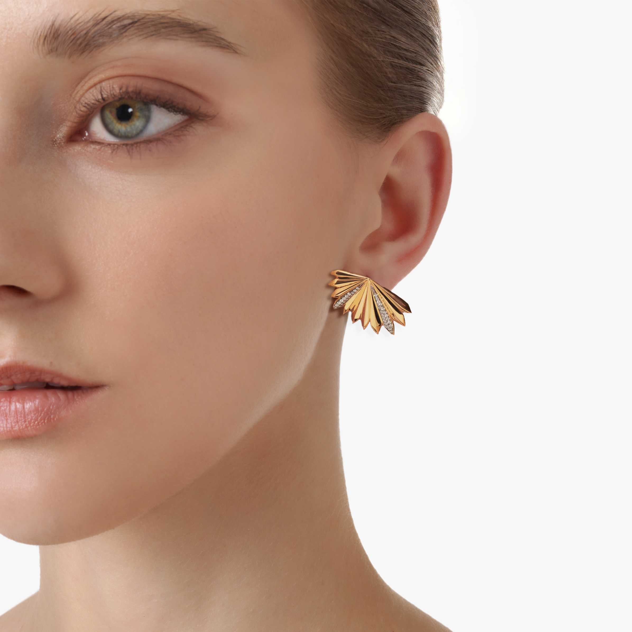  Palm statement fluted earrings - Palm statement fluted earrings -  The Future Rocks -    5 