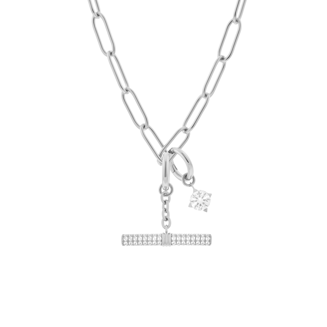  Phoebe necklace with 2 charms in 925 sterling silver - Phoebe necklace with 2 charms in 925 sterling silver -  The Future Rocks -    7 