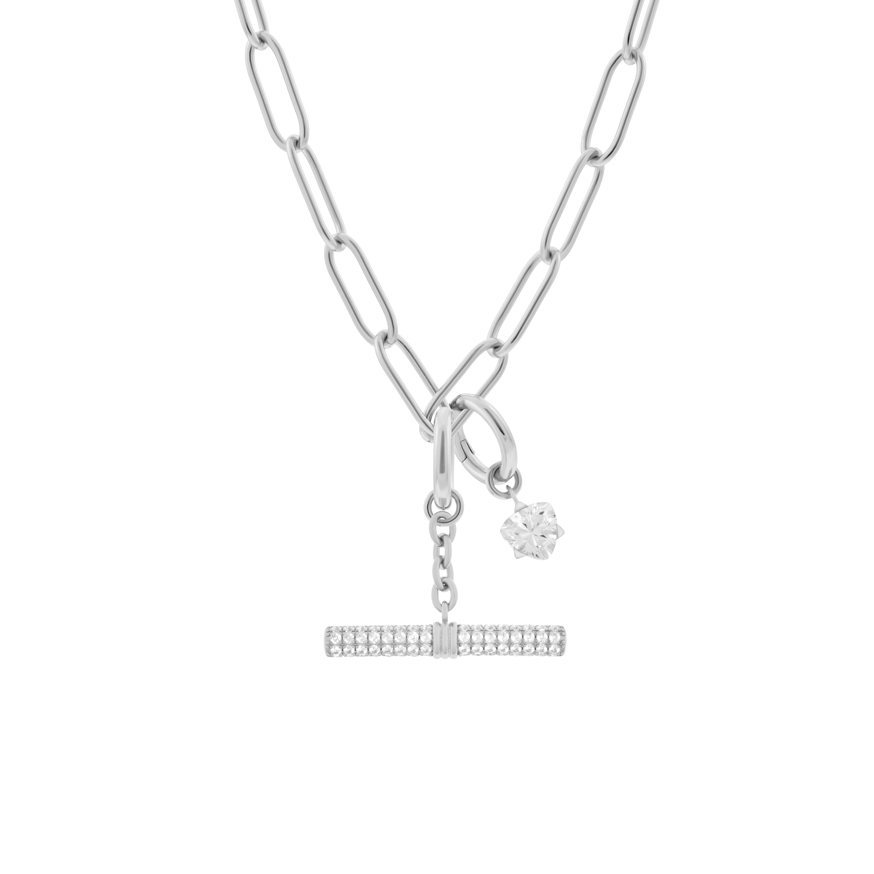  Phoebe necklace with 2 charms in 925 sterling silver - Phoebe necklace with 2 charms in 925 sterling silver -  The Future Rocks -    8 
