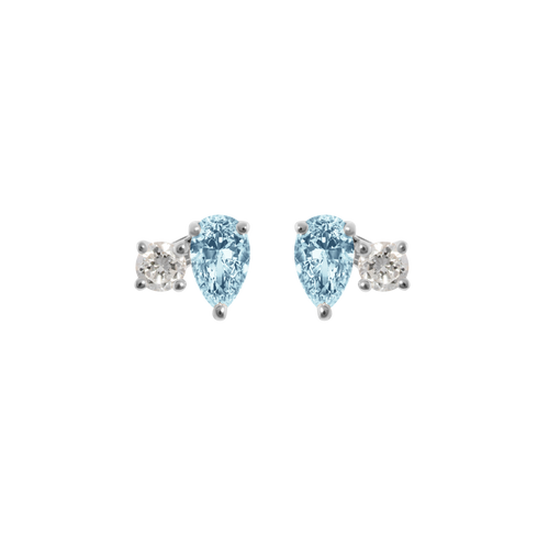  Pear blue duo studs - Pear blue duo studs -  The Future Rocks -    1 