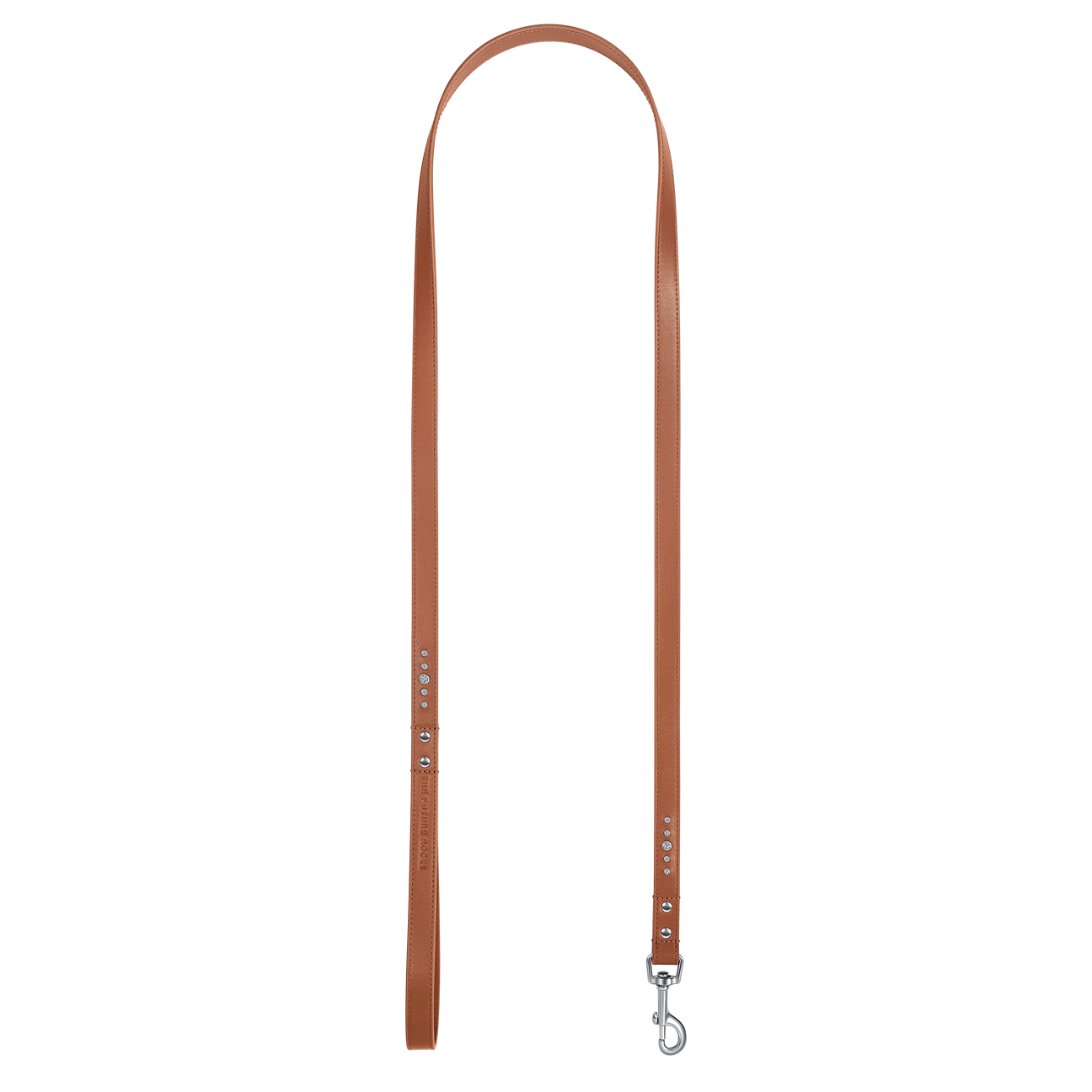 Brown pet collar, leash and 1 charm bundle