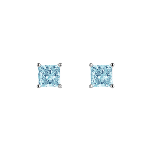  Princess flatback earrings - Blue Princess Diamond Flatback Earrings -  The Future Rocks -    1 