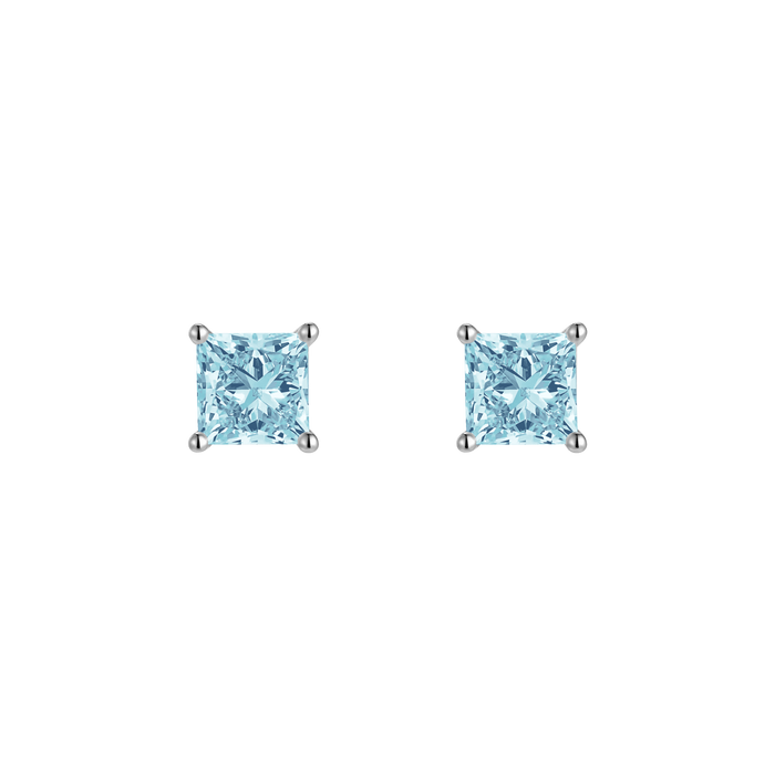  Princess flatback earrings - Blue Princess Diamond Flatback Earrings -  The Future Rocks -    1 