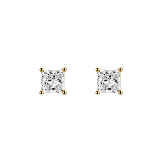 Princess flatback earrings - Princess Diamond Flatback Earrings -  The Future Rocks -    1