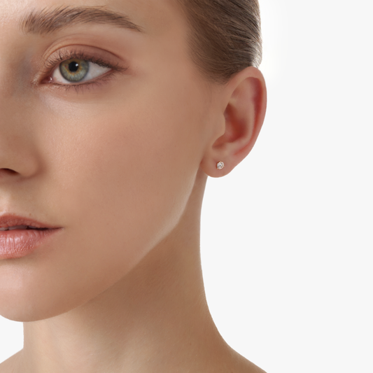 Round brilliant flatback earrings - Round Brilliant Diamond Flatback Earrings -  The Future Rocks -    2