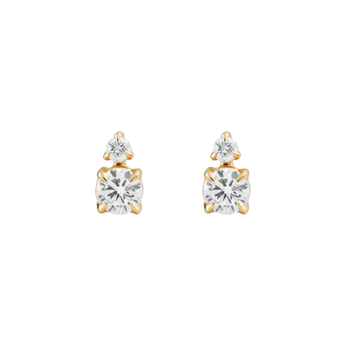  Round duo diamond studs - Round duo diamond studs -  The Future Rocks -    1 