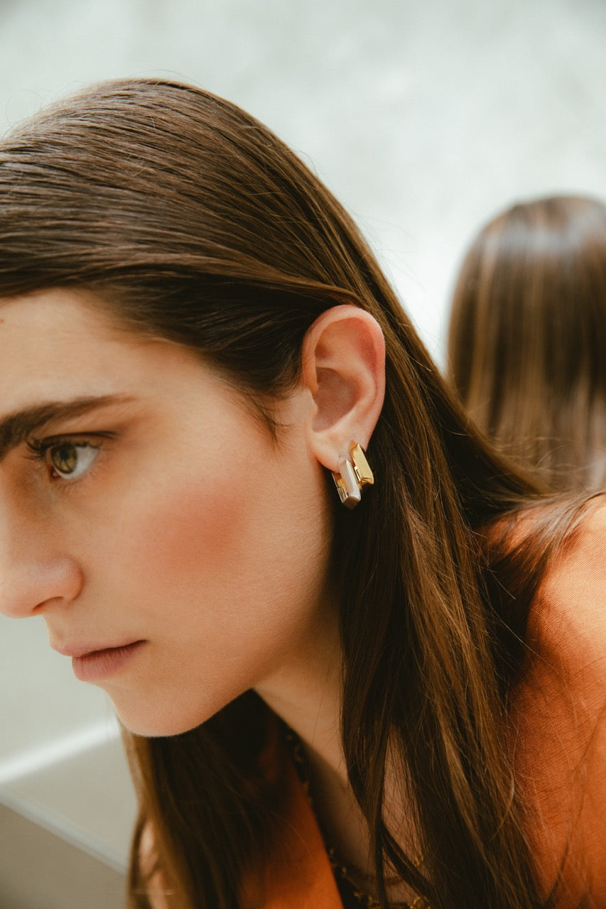  Sculptura rectangle earrings - Sculptura rectangle earrings -  The Future Rocks -    2 