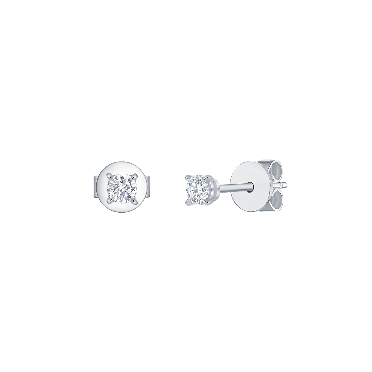  Round solitaire studs - Round solitaire studs -  The Future Rocks -    2 