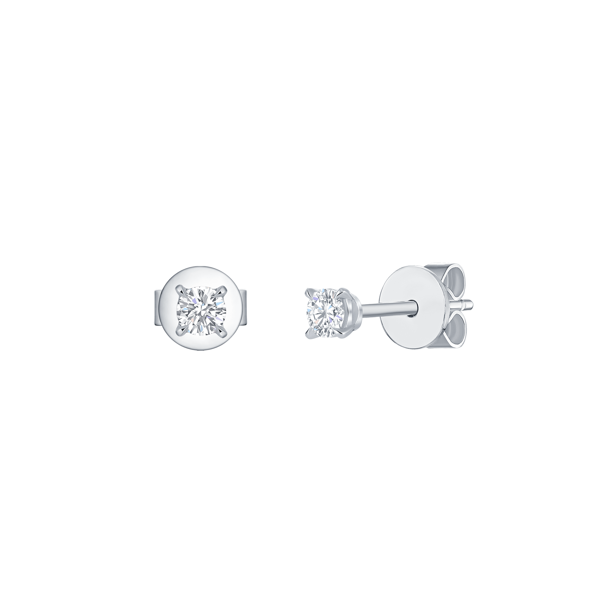  Round solitaire studs - Round solitaire studs -  The Future Rocks -    2 