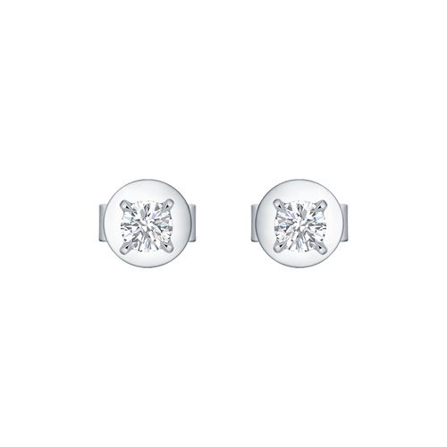  Round solitaire studs - Round Cut Diamond Earrings -  The Future Rocks -    1 