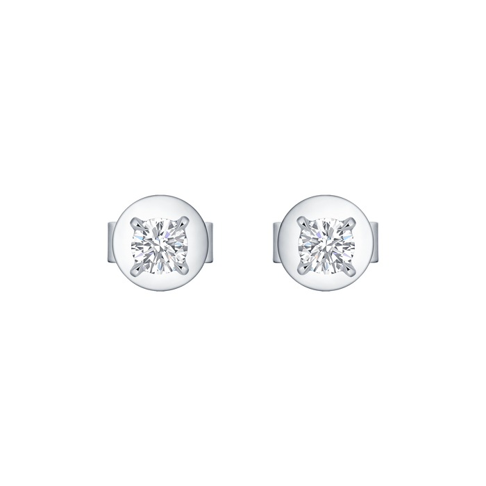  Round solitaire studs - Round solitaire studs -  The Future Rocks -    1 