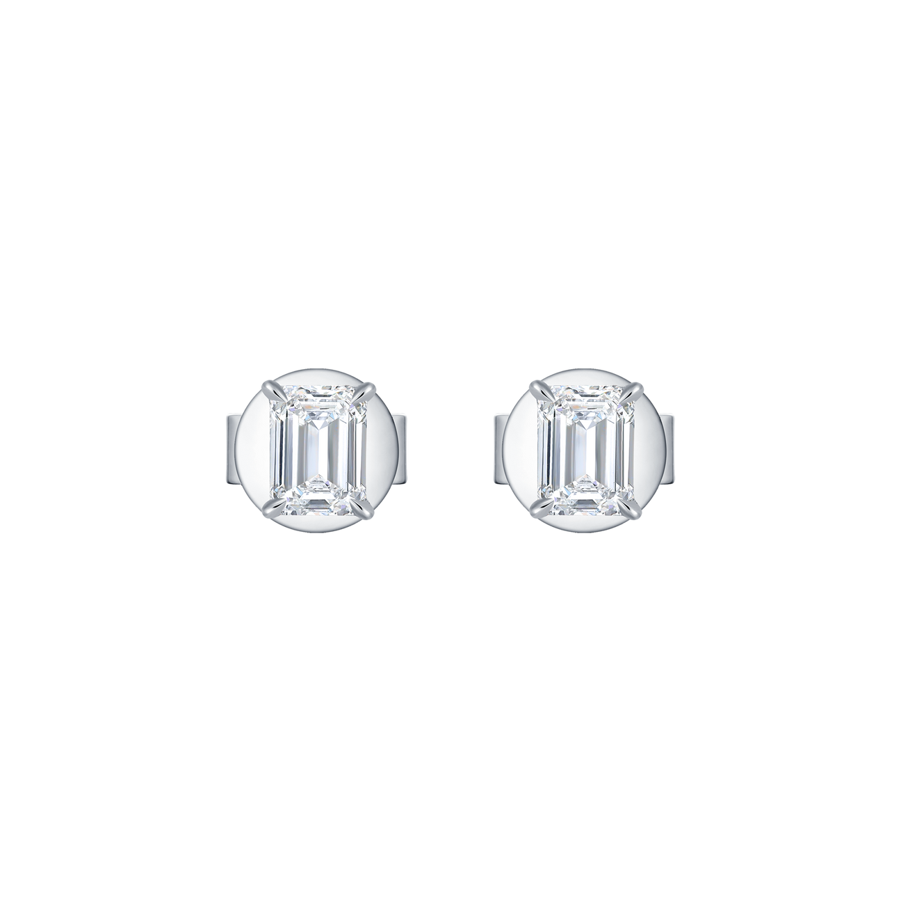  Emerald solitaire studs - Emerald solitaire studs -  The Future Rocks -    3 