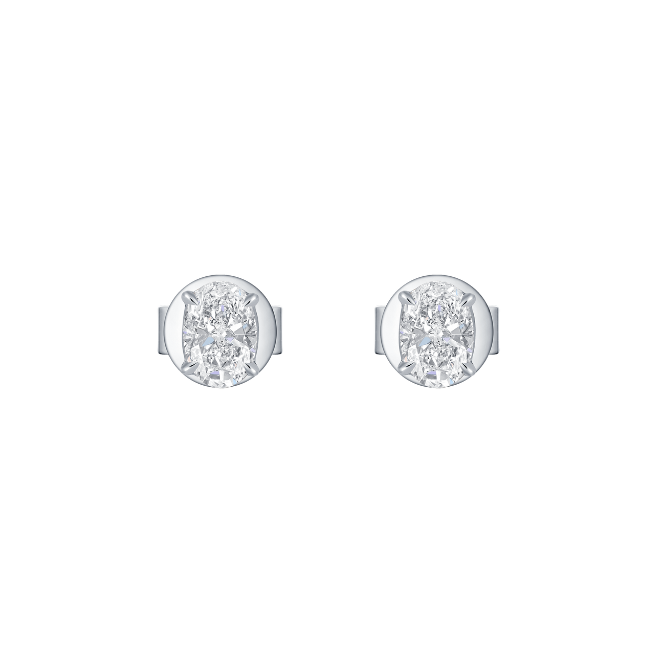  Oval solitaire studs - Oval solitaire studs -  The Future Rocks -    3 