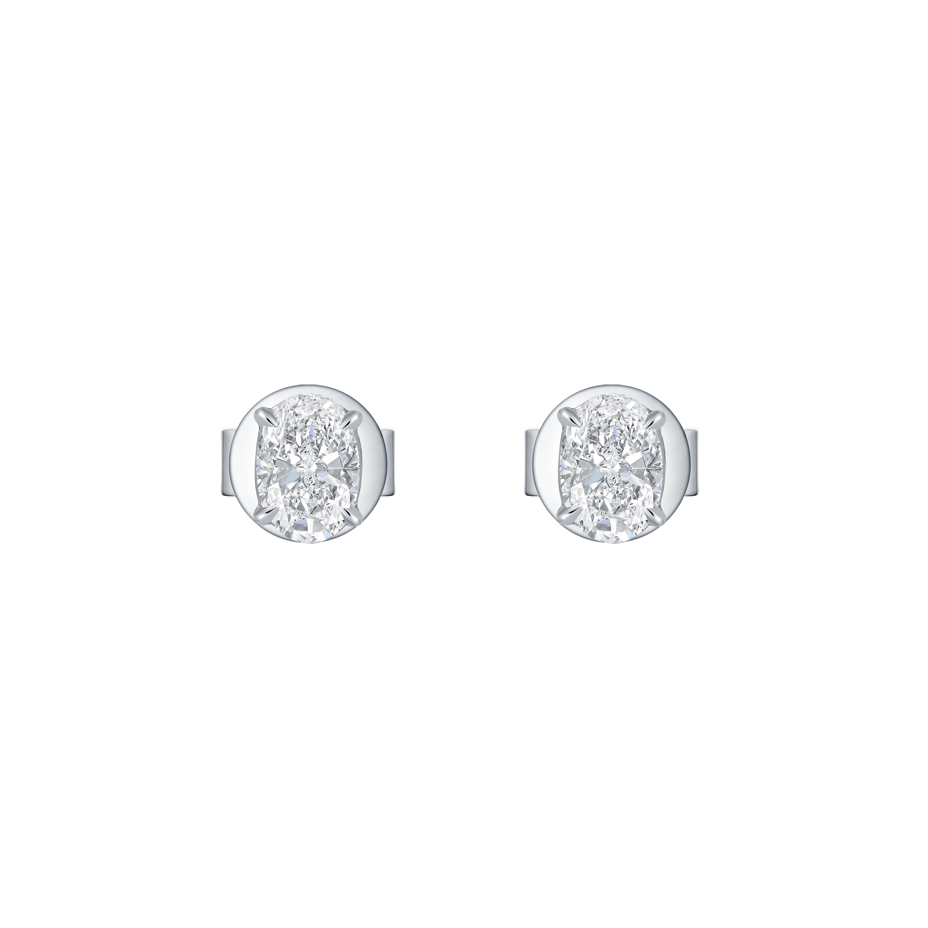 Oval solitaire studs - Oval solitaire studs -  The Future Rocks -    3 