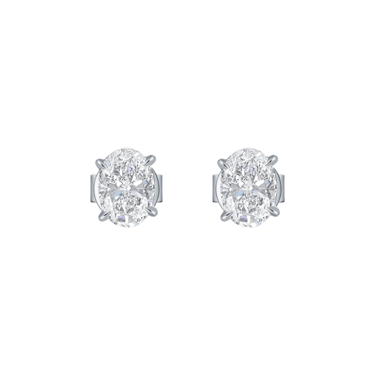  Oval solitaire studs - Oval Cut Diamond Earrings -  The Future Rocks -    7 