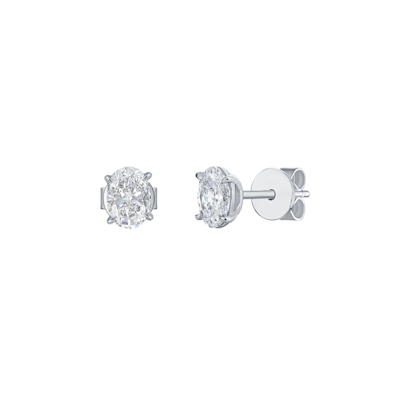 Oval solitaire studs - Oval solitaire studs -  The Future Rocks -    8 