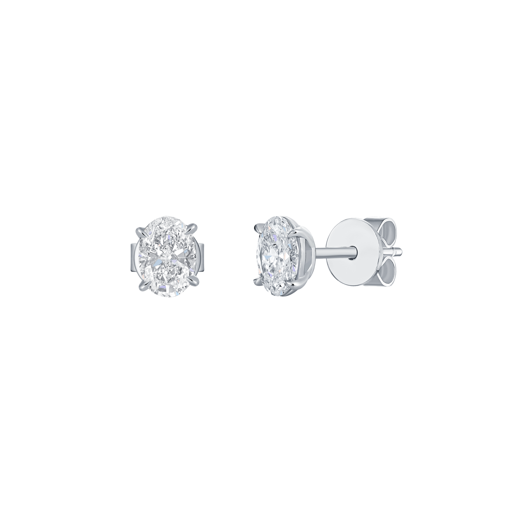  Oval solitaire studs - Oval solitaire studs -  The Future Rocks -    8 