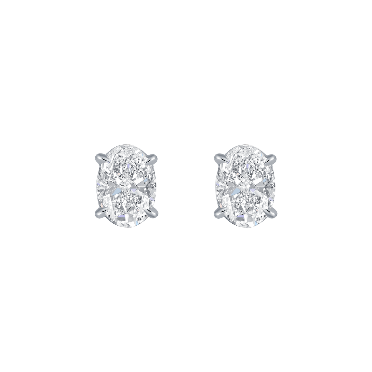  Oval solitaire studs - Oval solitaire studs -  The Future Rocks -    9 