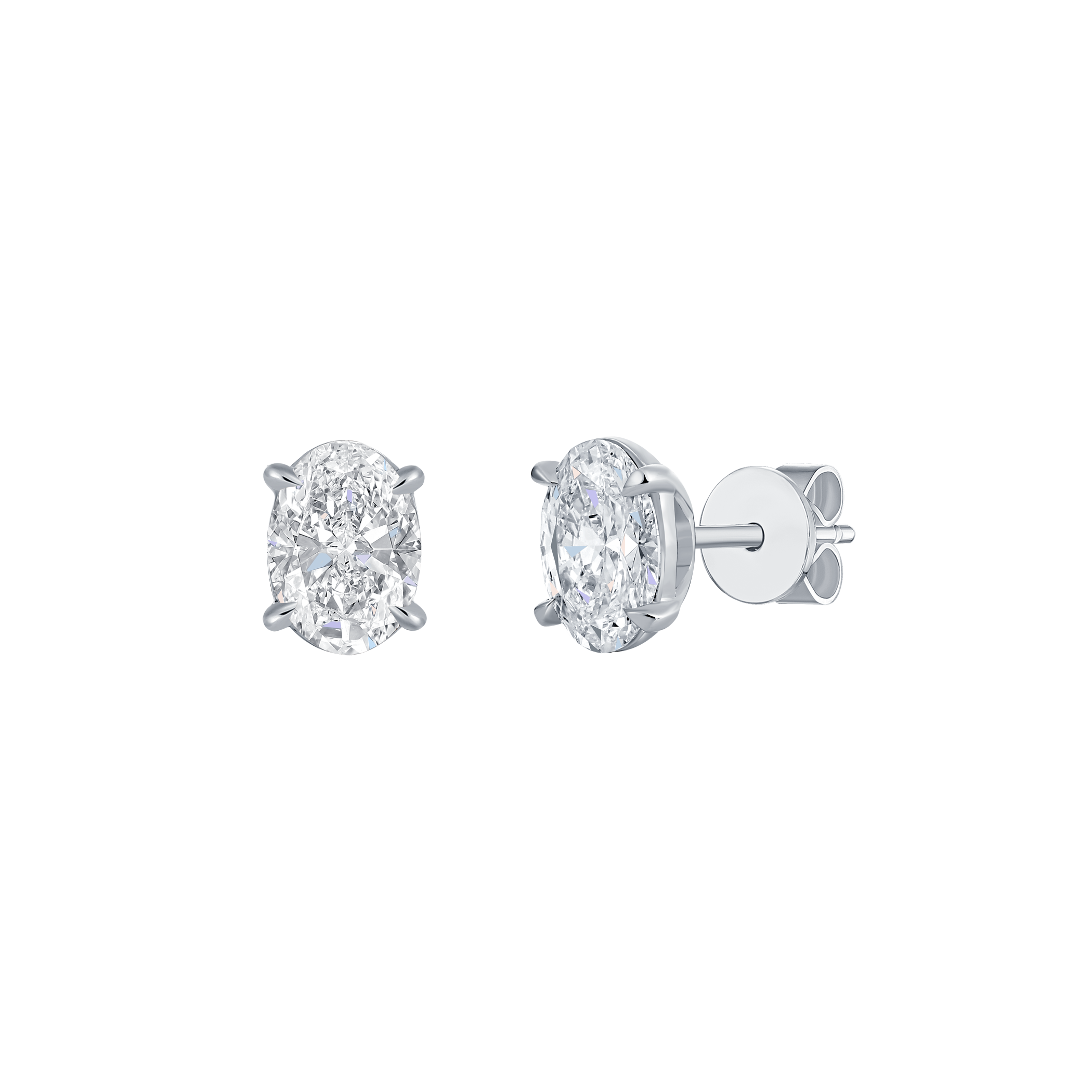  Oval solitaire studs - Oval solitaire studs -  The Future Rocks -    10 
