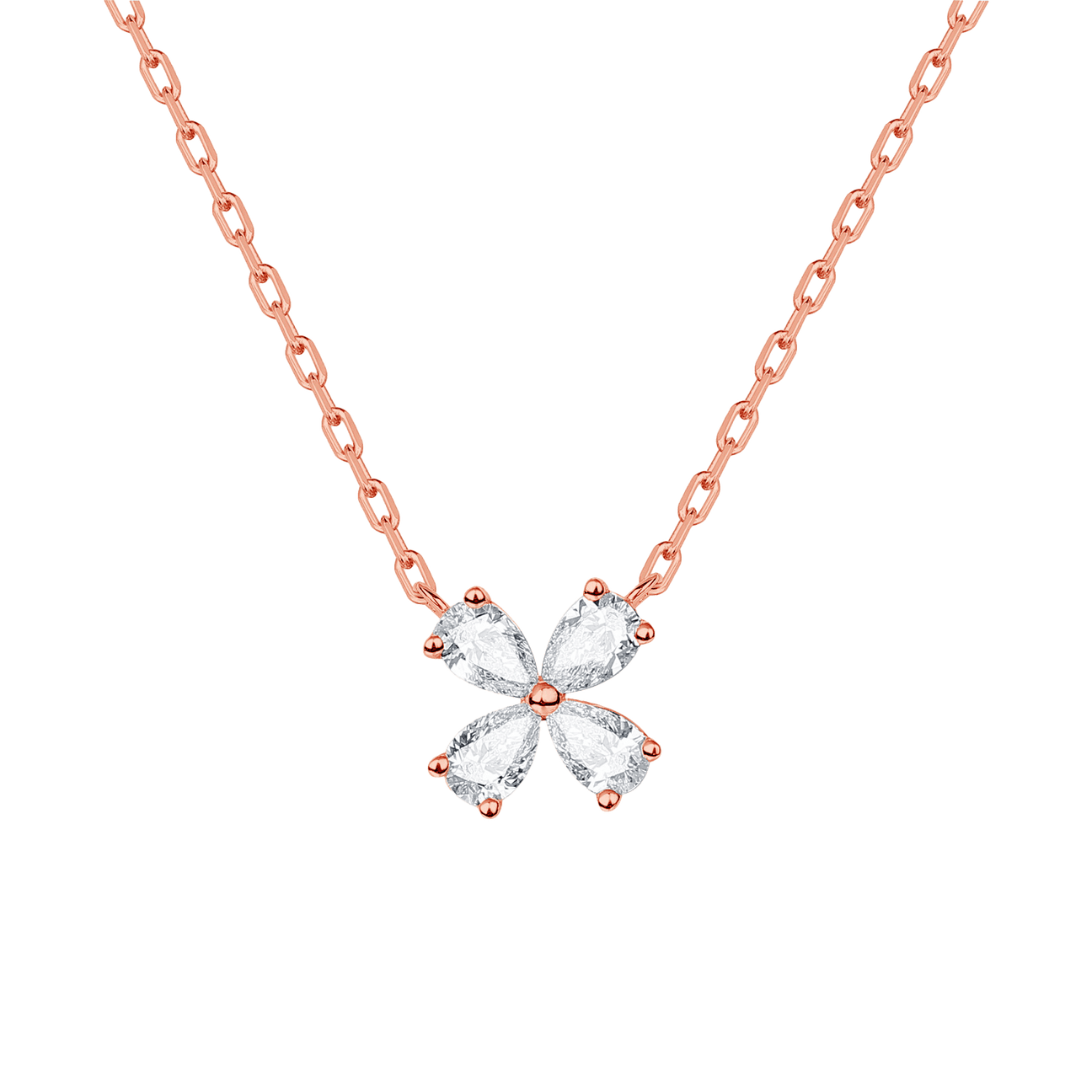  Flora pear cluster floral necklace - Diamond Flower Necklace -  The Future Rocks -    3 