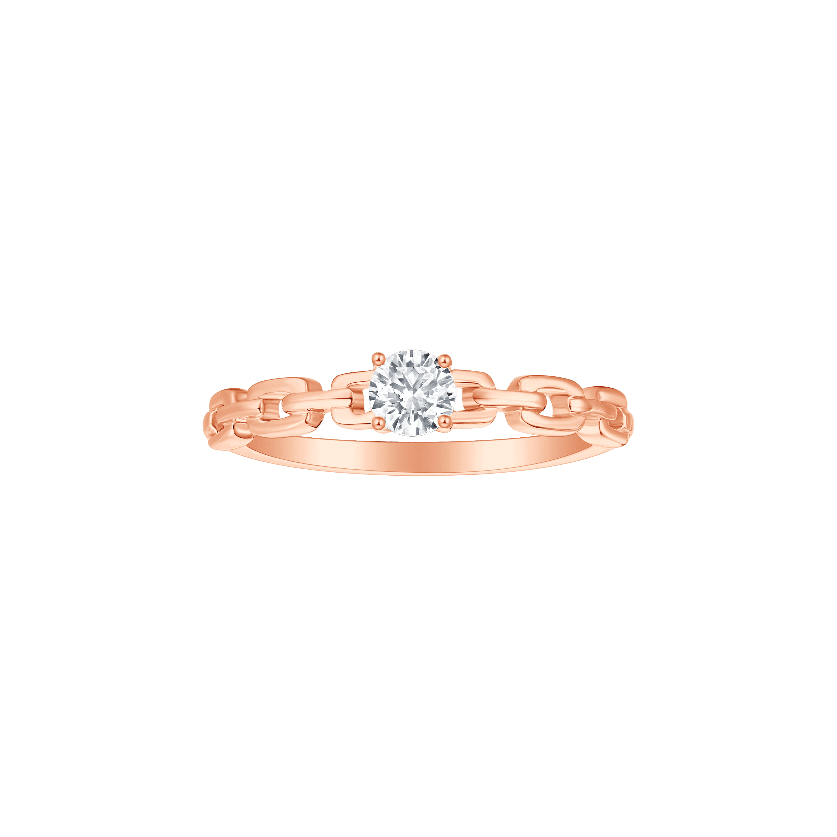  Linking love round solitaire chain ring - Linking love round solitaire chain ring -  The Future Rocks -    3 