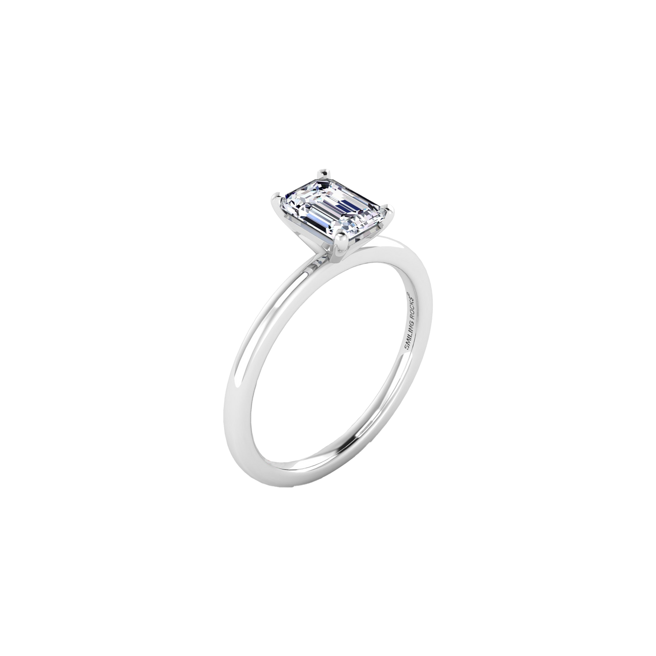  Emerald solitaire petite ring - Emerald solitaire petite ring -  The Future Rocks -    4 