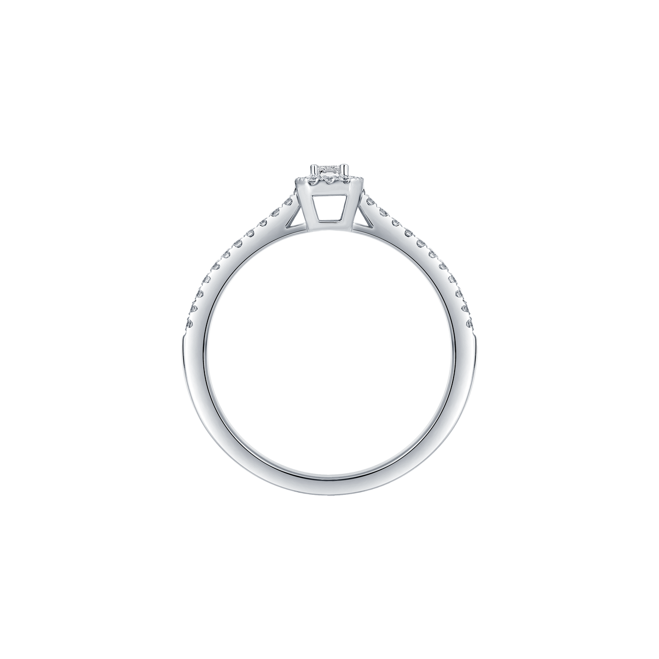  Emerald petite halo ring - Emerald petite halo ring -  The Future Rocks -    9 