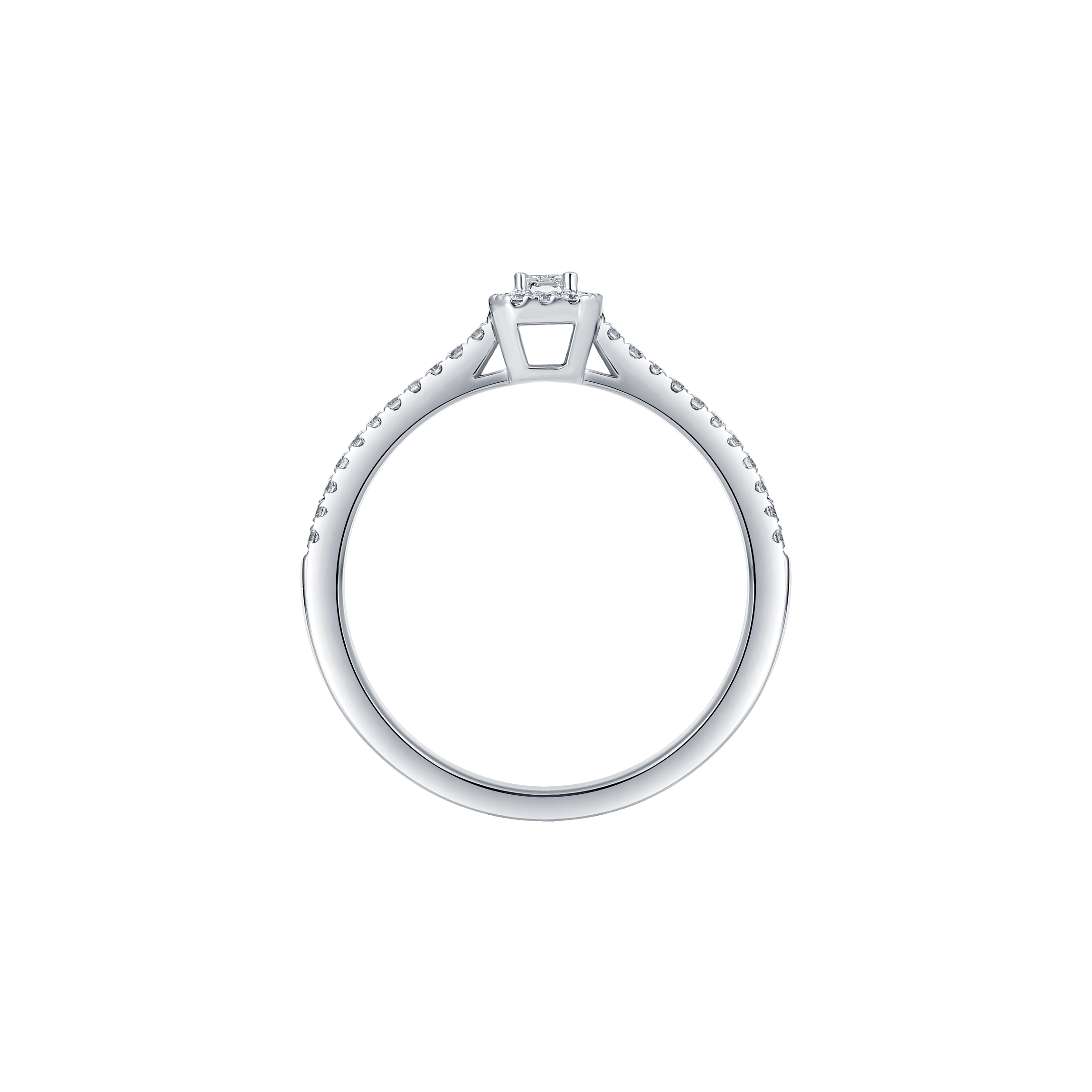  Emerald petite halo ring - Emerald petite halo ring -  The Future Rocks -    9 