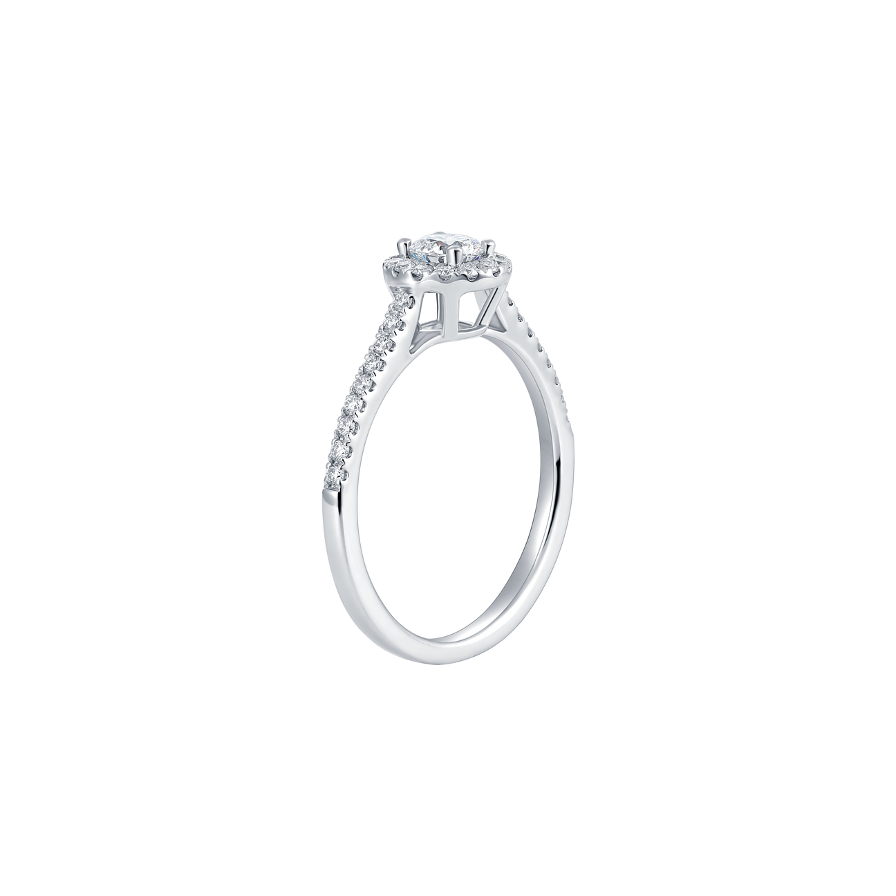  Round petite halo ring - Round petite halo ring -  The Future Rocks -    5 