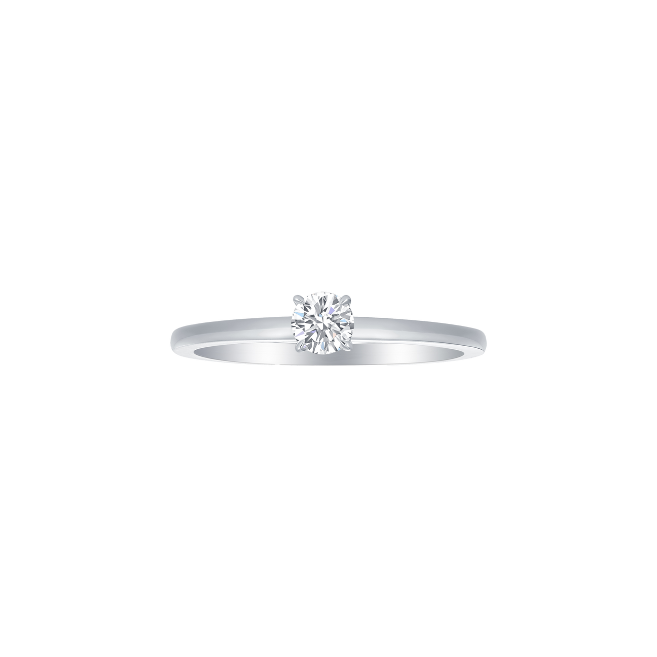  Round solitaire petite ring - Round Diamond Solitaire Petite Ring -  The Future Rocks -    1 