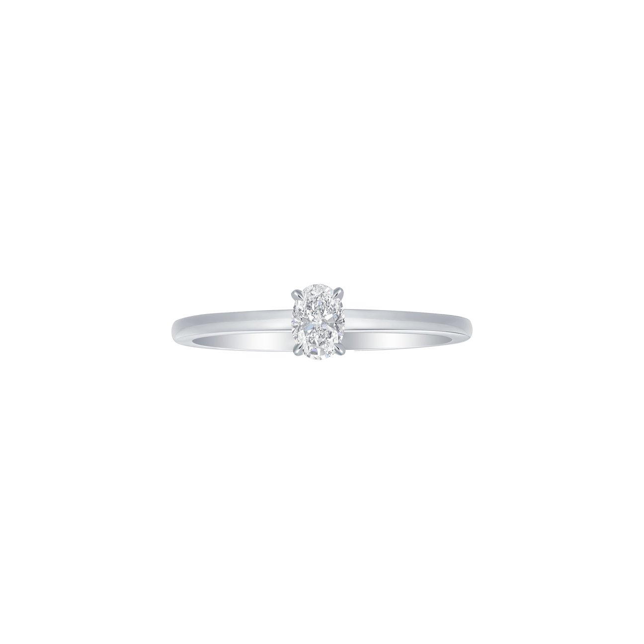  Oval solitaire petite ring - Oval Cut Diamond Solitaire Petite Ring -  The Future Rocks -    1 