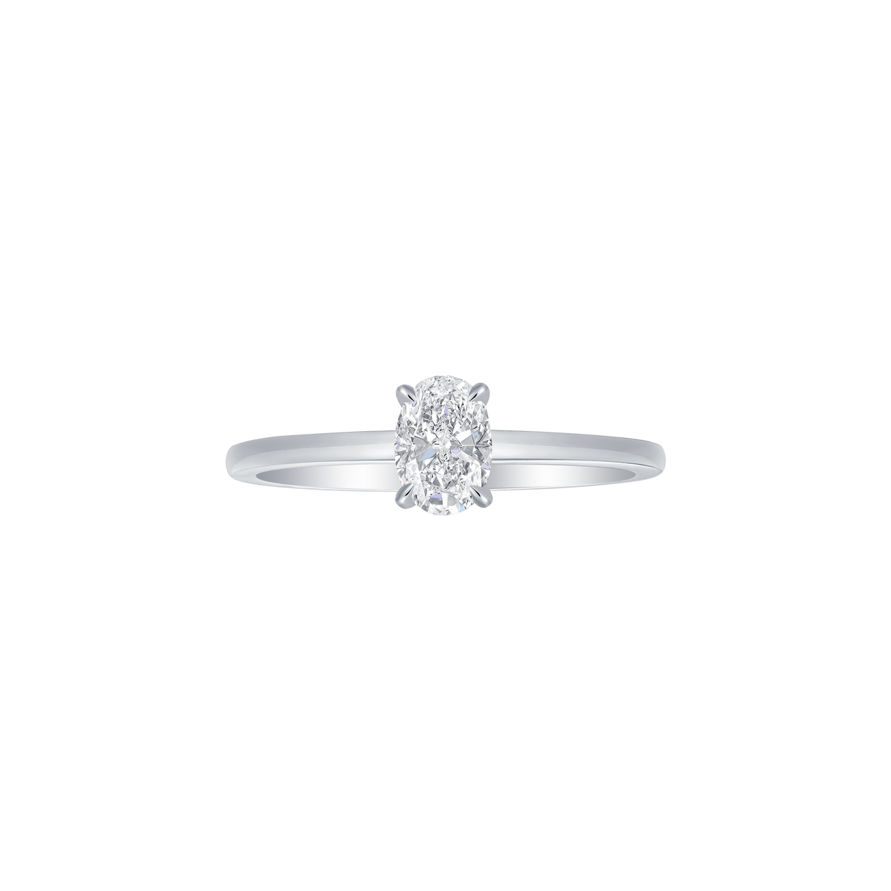  Oval solitaire petite ring - Oval Cut Diamond Solitaire Petite Ring -  The Future Rocks -    5 