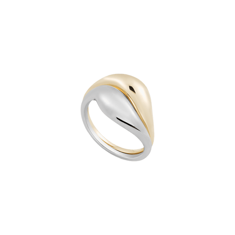  Saturn ring - 14K Recycled Solid Gold Ring -  The Future Rocks  -    6 