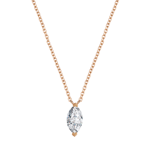  Saturn solitaire necklace - Marquise Cut Lab-Grown Diamond Solitaire Necklace -  The Future Rocks -    1 