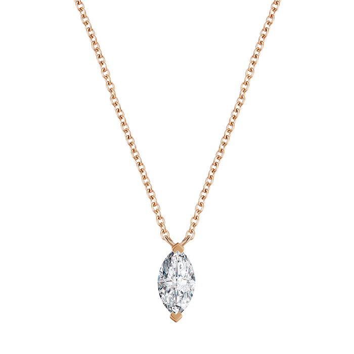  Saturn solitaire necklace - Marquise Cut Lab-Grown Diamond Solitaire Necklace -  The Future Rocks -    1 