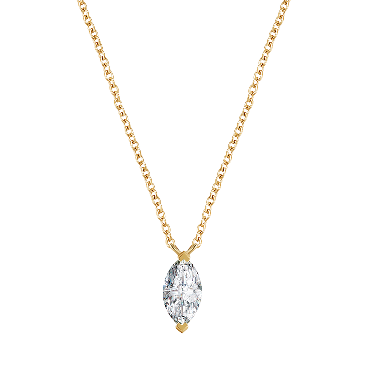  Saturn solitaire necklace 0.2ct - Saturn solitaire necklace 0.2ct -  The Future Rocks -    6 