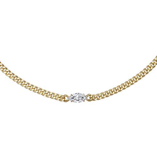  Serene marquise curb-link necklace 2ct - Serene marquise curb-link necklace 2ct -  The Future Rocks -    1 