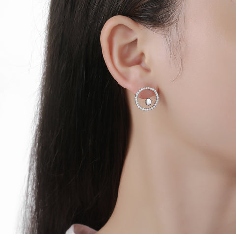  Skyline circle earrings - Lab-Grown-Diamond Skyline Circle Earrings -  The Future Rocks  -    2 