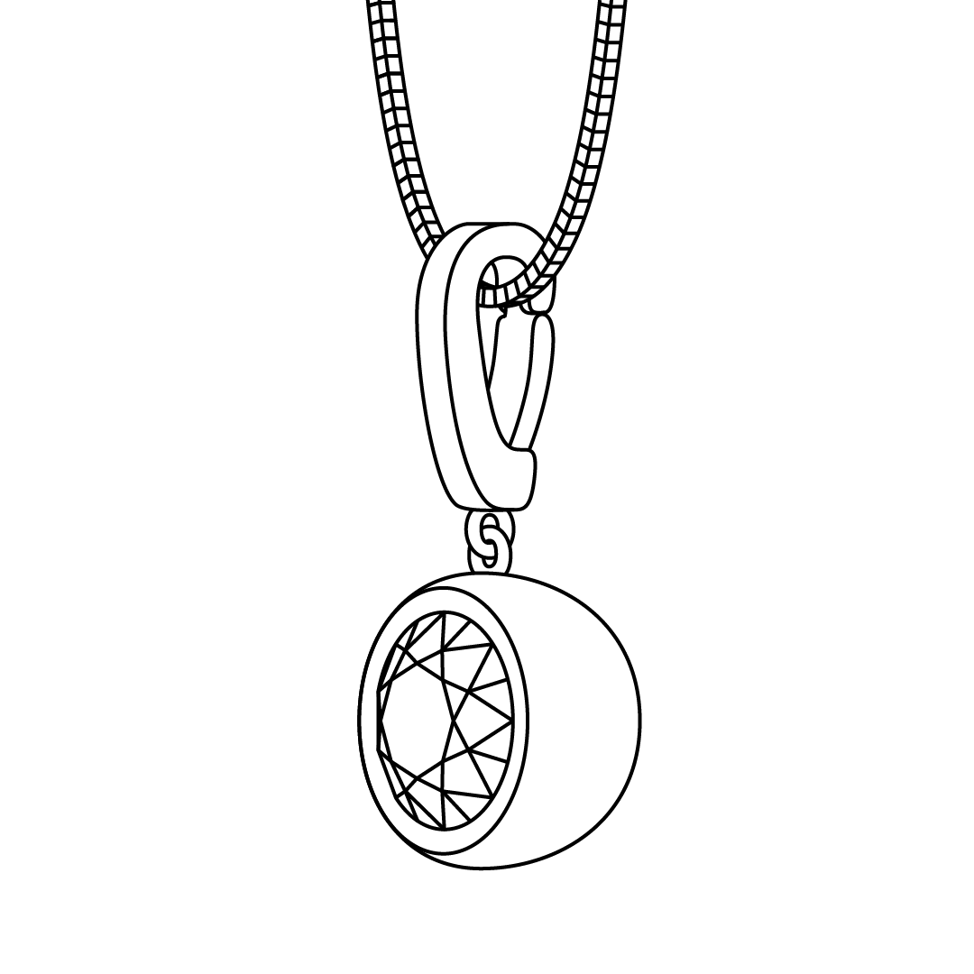  Bubble pendant 1.5ct - Bubble pendant 1.5ct -  The Future Rocks -    10 