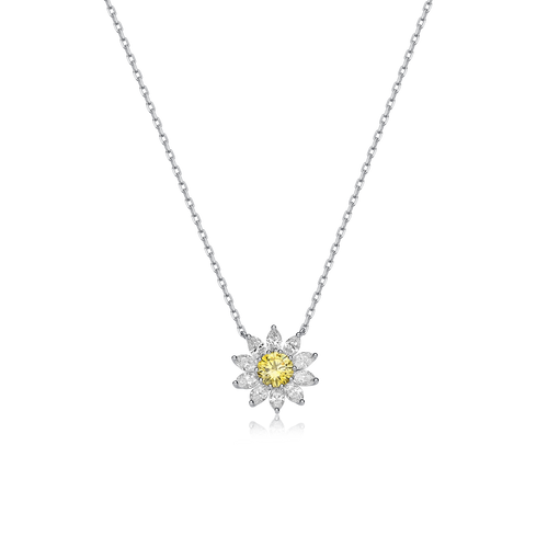  Sunlit daisies necklace - Sunlit Daisies Diamond Necklace -  The Future Rocks -    1 