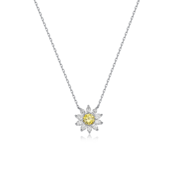  Sunlit daisies necklace - Sunlit Daisies Diamond Necklace -  The Future Rocks -    1 