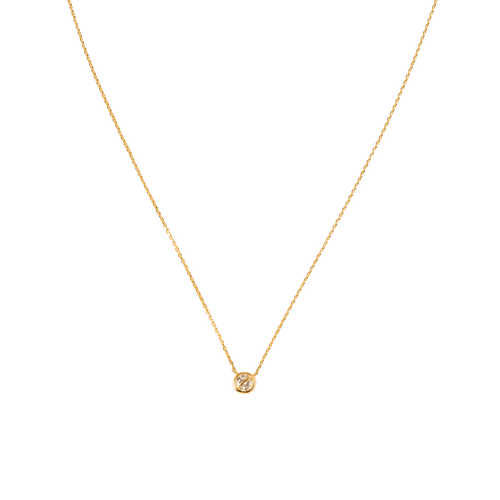  Basic TBN1 round necklace - 18K Gold Lab-Grown Diamond Necklace -  The Future Rocks -    1 