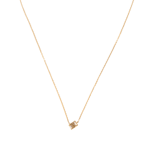  Basic TBN2 baguette necklace - Baguette Cut Lab-Grown Diamond Necklace -  The Future Rocks -    1 