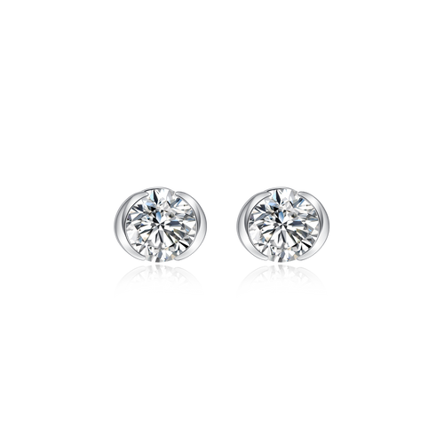  Crystal wish silver earrings - Crystal Wish Diamond Stud Earrings -  The Future Rocks -    1 
