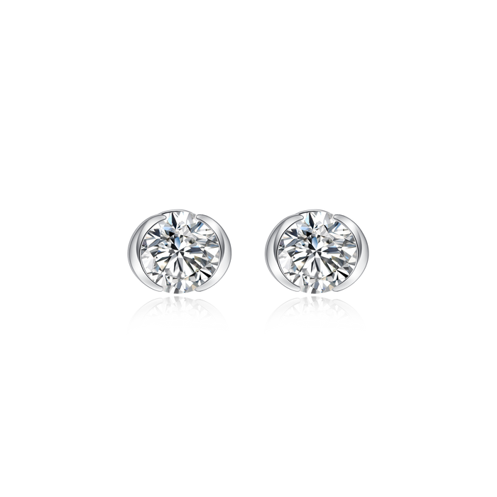  Crystal wish silver earrings - Crystal Wish Diamond Stud Earrings -  The Future Rocks -    1 