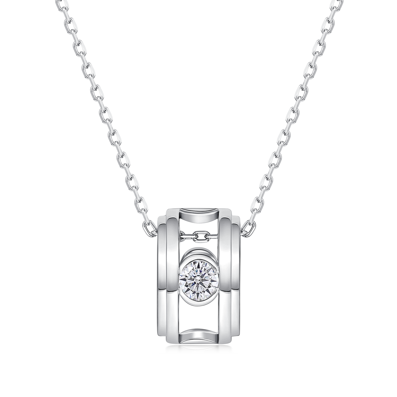 Blessing echoes silver necklace