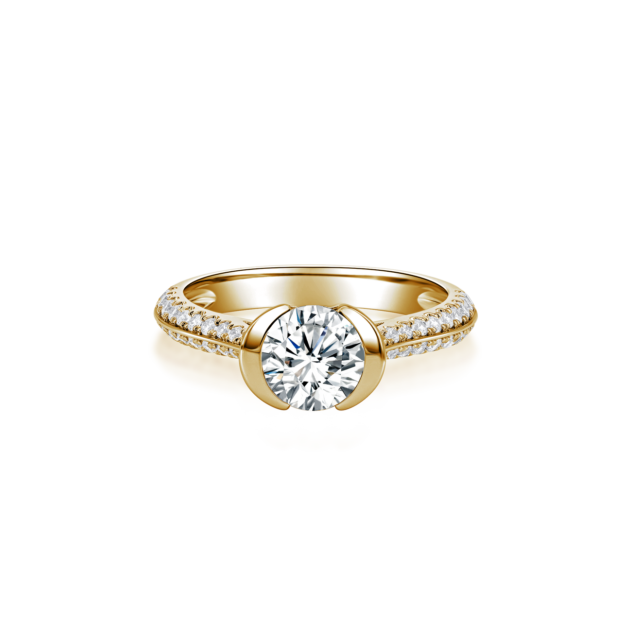 Circle of love silver ring
