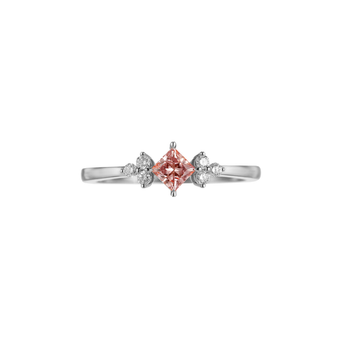  Princess pink joy ring - Princess Cut Pink Diamond Ring -  The Future Rocks -    1 